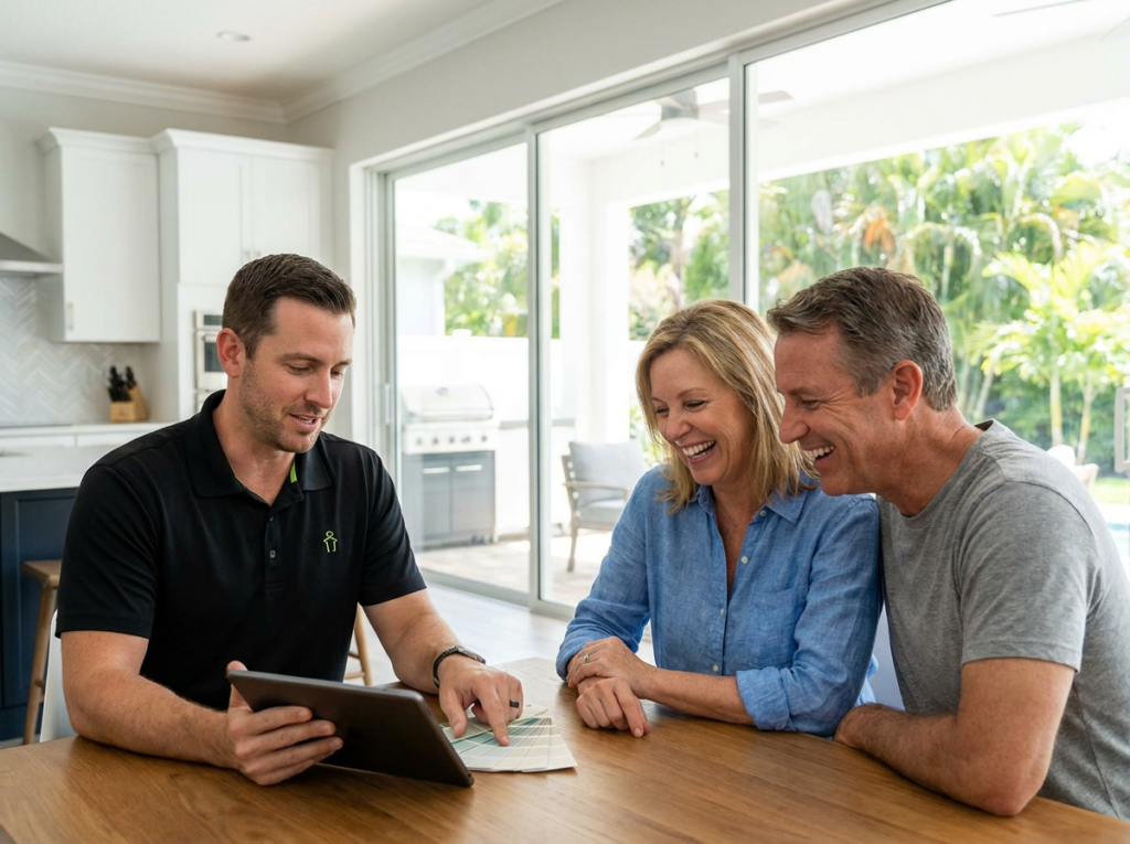Free In-Home Consultations In Home Consultation Rep with Couple